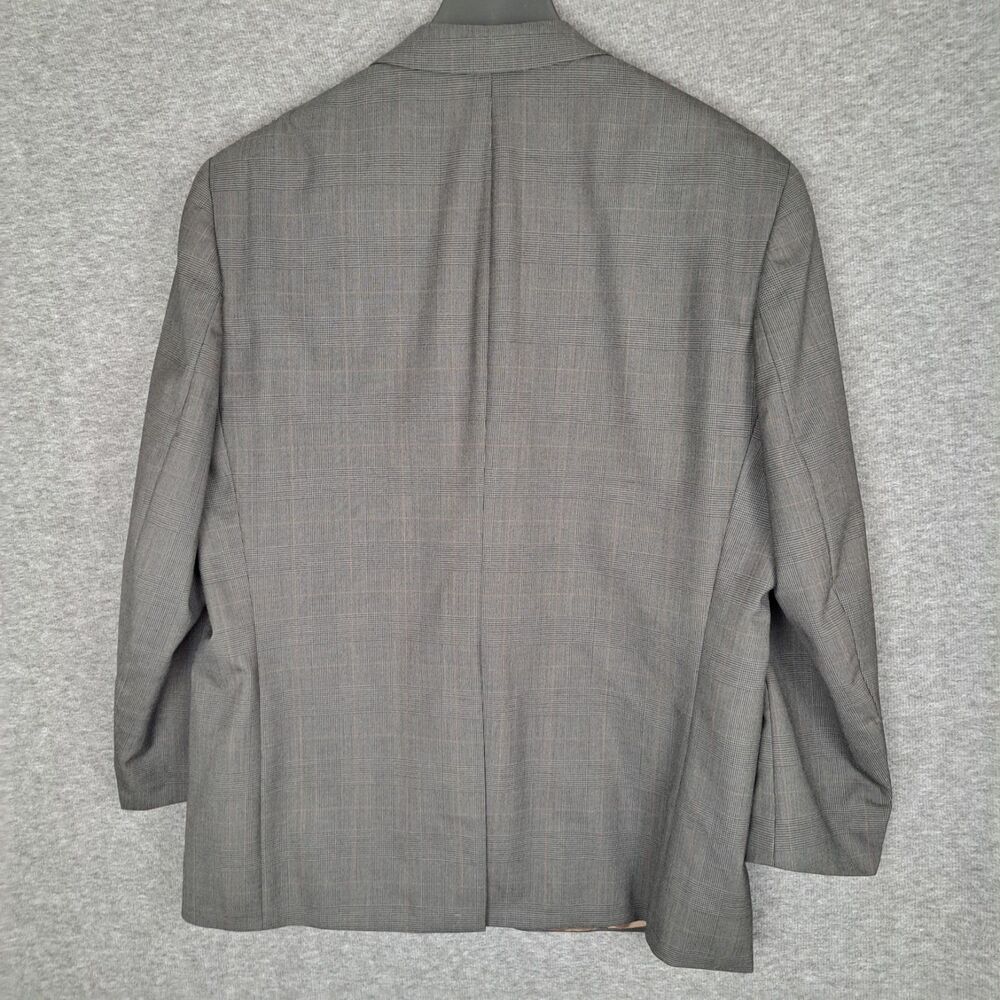 Chaps Ralph Lauren Mens Glen Plaid Wool Blazer Sport Coat Vintage 44S Gray Brown - Picture 8 of 16
